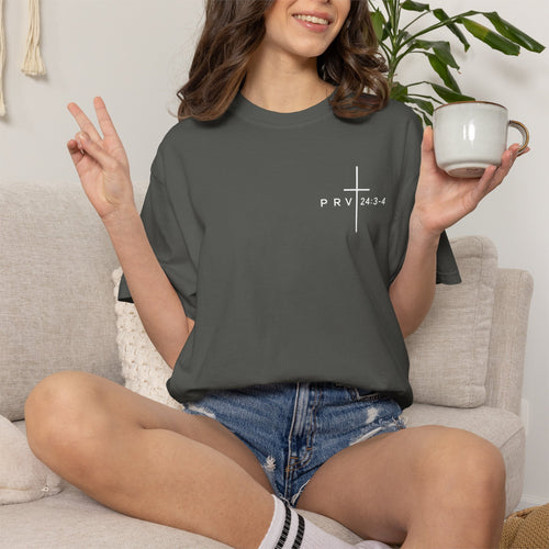 Proverbs 24:3-4 Scripture T-Shirt
