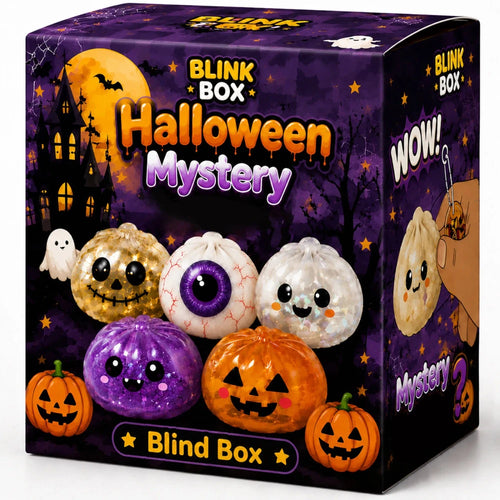 Halloween Cute Scary Ghost Maruko Squishy Squeeze Toy Set, Mini Portable Stress Toy, Sensory Products for Halloween Things, Party Treat Bag Fillers & Mini Gifts
