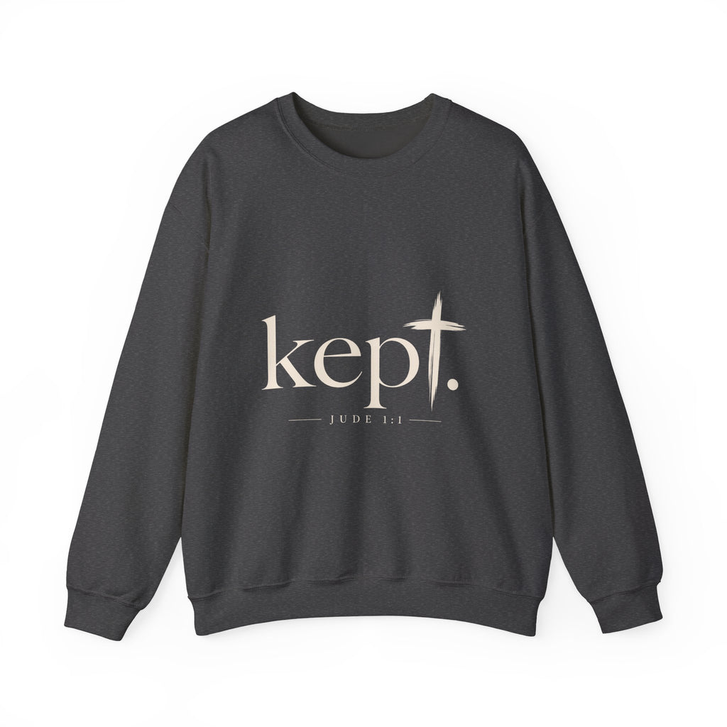 Kept Sweatshirt — Christian Inspirational Crewneck (Jude 1:1)