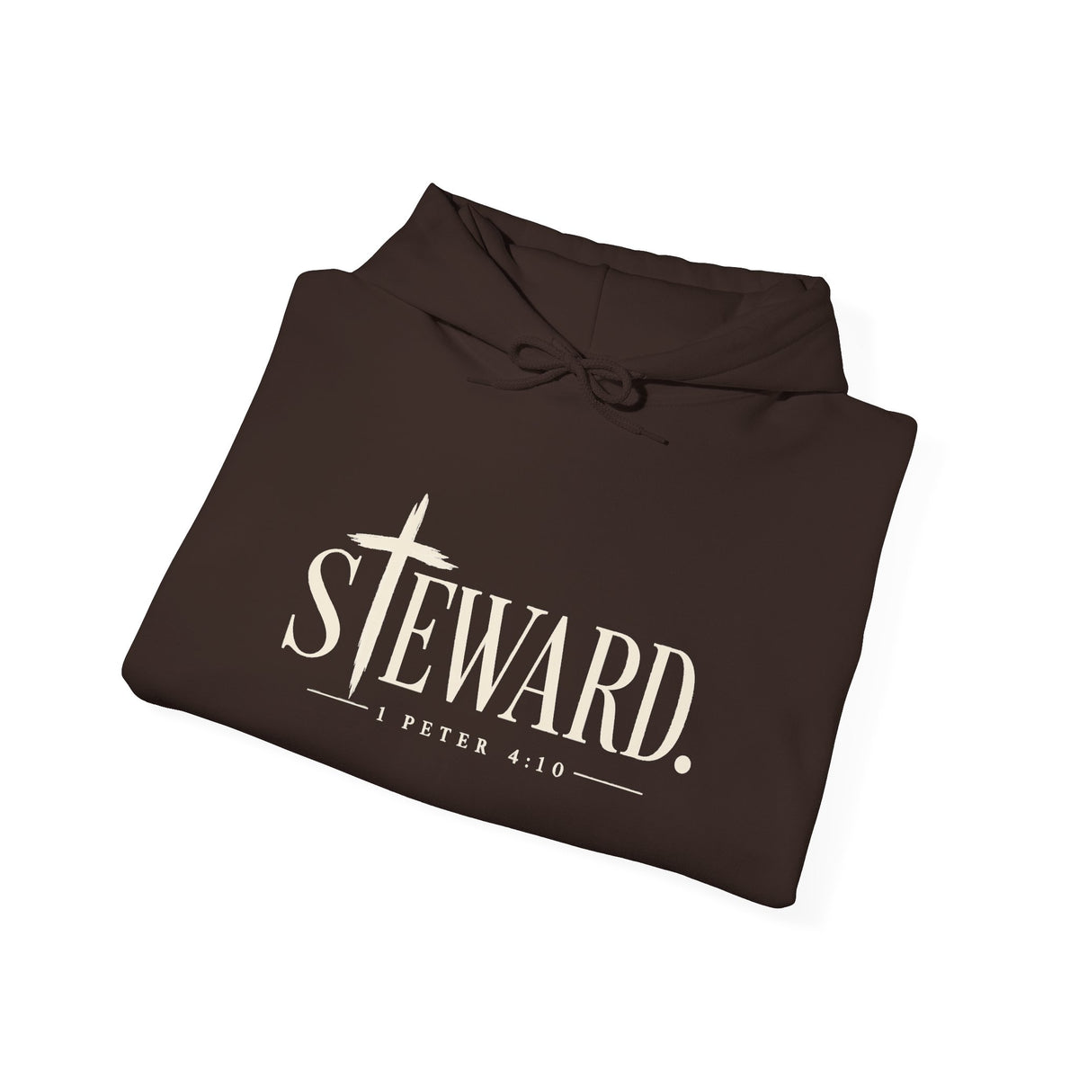 Steward Hoodie — Subtle Cross Graphic Christian Sweatshirt