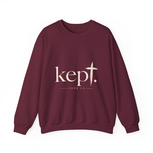 Kept Sweatshirt — Christian Inspirational Crewneck (Jude 1:1)
