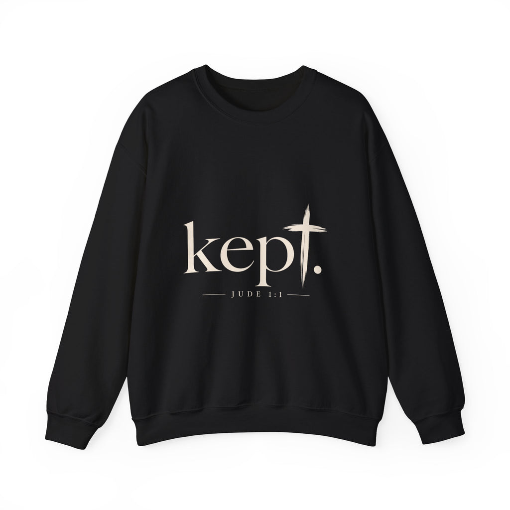 Kept Sweatshirt — Christian Inspirational Crewneck (Jude 1:1)