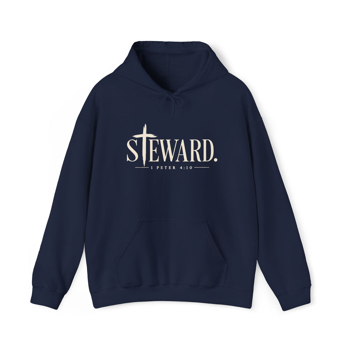 Steward Hoodie — Subtle Cross Graphic Christian Sweatshirt