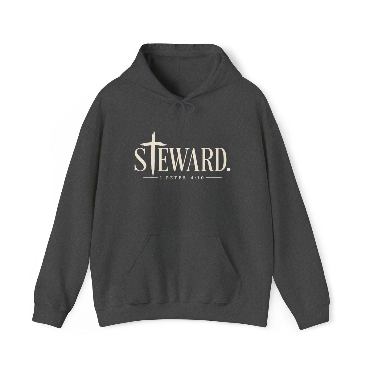 Steward Hoodie — Subtle Cross Graphic Christian Sweatshirt